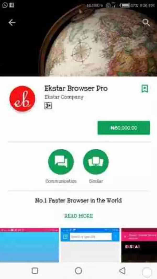 Checkout This Browser Which Costs 80,000 Naira On Google Play